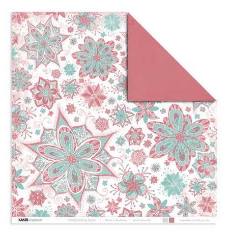 กระดาษ scrapbook KAISER- Enticing 12x12นิ้ว double side 2ด้าน(ด้านละแบบ ให้เลือกใช้ค่ะ)