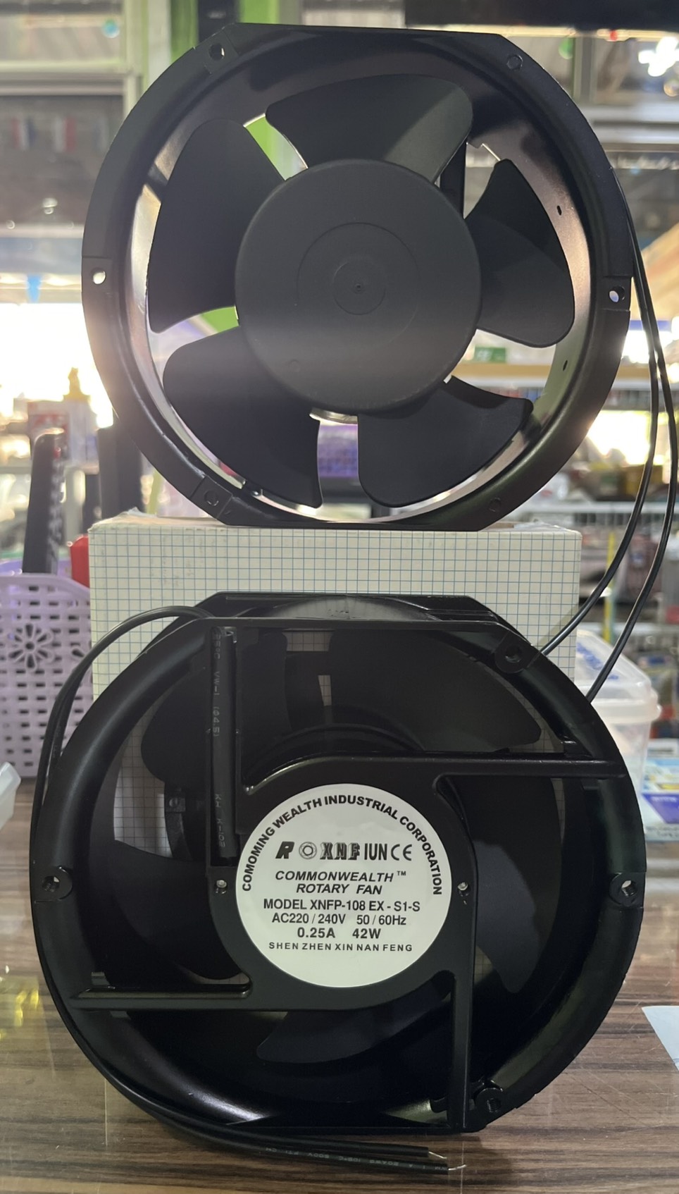 พัดลมAC 220V/240V 50/60Hz 0.25A 42W ขนาด6นิ้ว หัวตัด