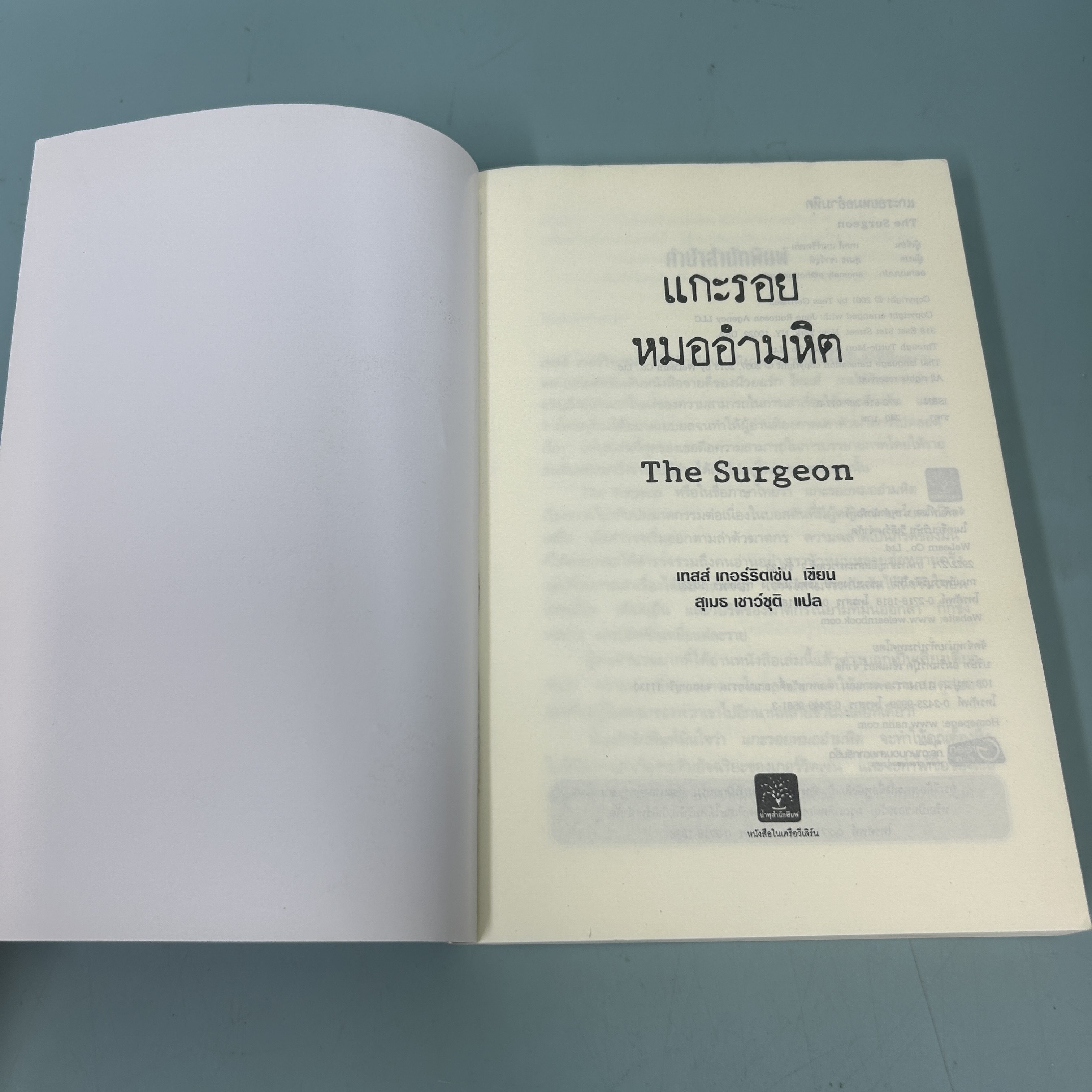 แกะรอยหมออำมหิต / มือสอง / Tess Gerritsen / น้ำพุสำนักพิมพ์ / นิยายสืบสวนสอบสวน นิยายแปล