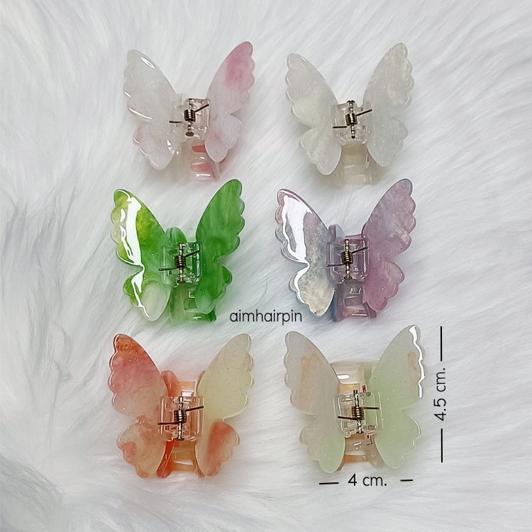 กิ๊บหนีบผมอะคริลิค ทรงผีเสื้อ เปลี่นสีได้ - aimhairpin จำหน่ายกิ๊บติดผมเกาหลีแท้ และเครื่องประดับ ยางรัดผม คาดผมแฟชั่น สร้อยคอ ต่างหู