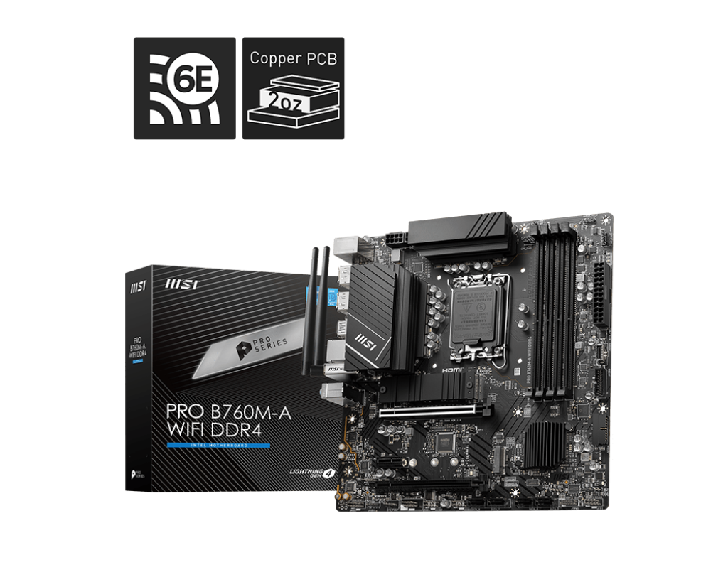 MAINBOARD PRO B760M-A WIFI (LGA1700/DDR4)