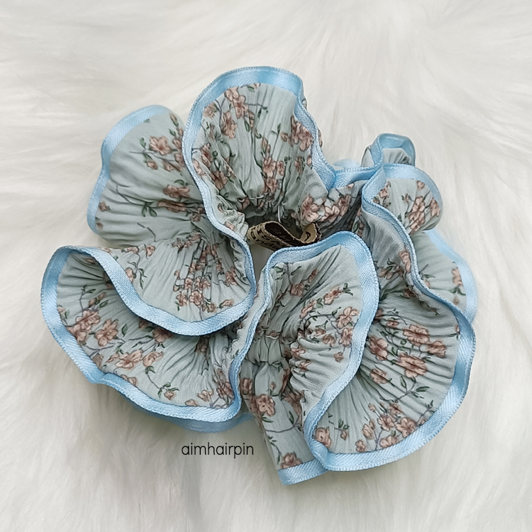 ยางรัดผมเอวัน A-One ลายดอกแต่งขอบริบบิ้น มีให้เลือก 21 ลาย - aimhairpin จำหน่ายกิ๊บติดผมเกาหลีแท้ และเครื่องประดับ ยางรัดผม คาดผมแฟชั่น สร้อยคอ ต่างหู