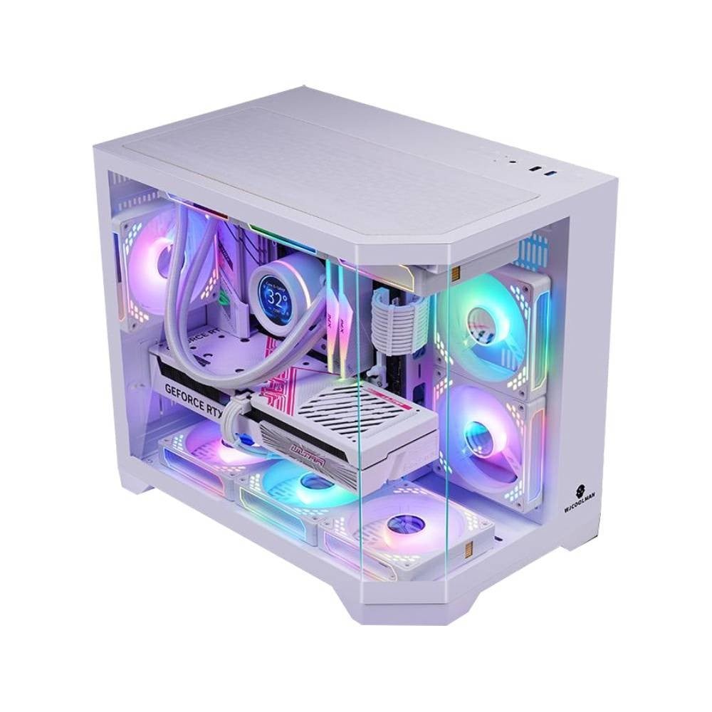 CASE WJCOOLMAN ALPHA (M-ATX) (TG) (No Fan) - WH