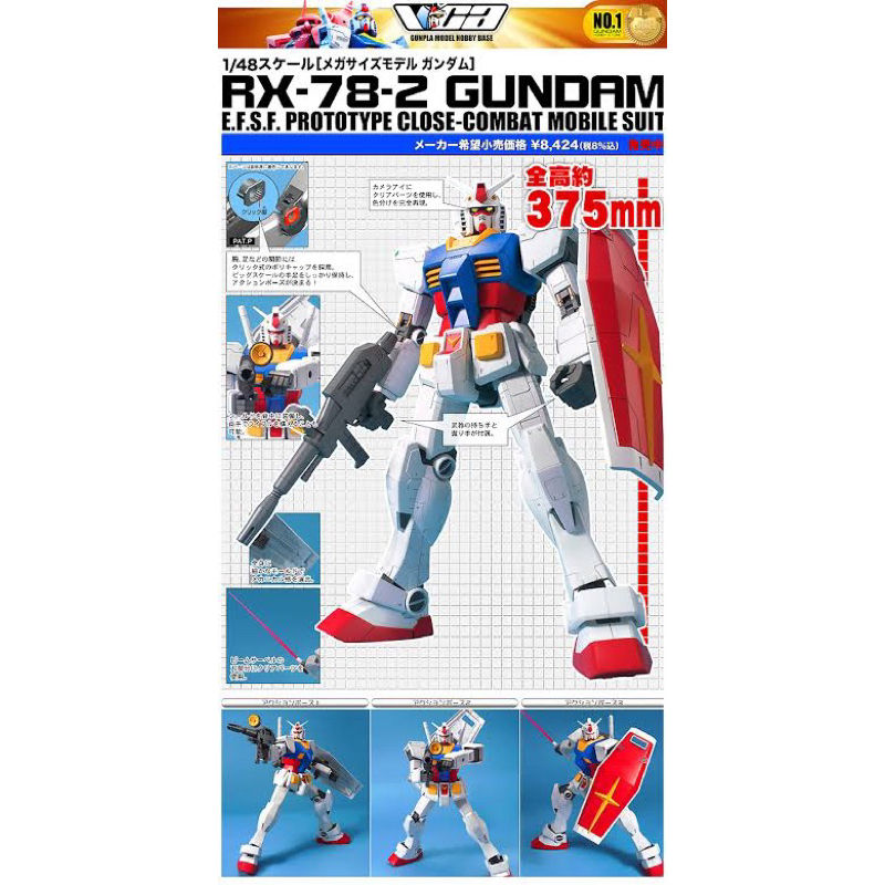 BANDAI Megasize 1/48 Gundam RX-78-2