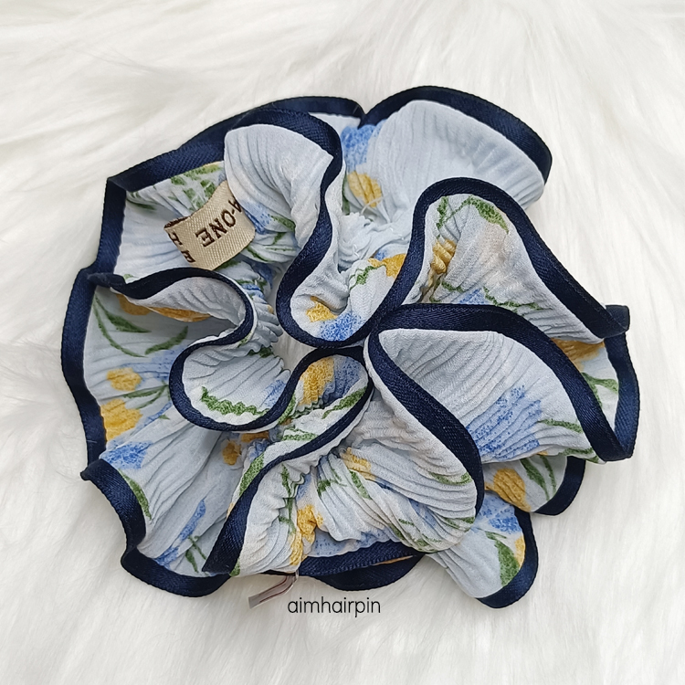 ยางรัดผมเอวัน A-One ลายดอกแต่งขอบริบบิ้น มีให้เลือก 21 ลาย - aimhairpin จำหน่ายกิ๊บติดผมเกาหลีแท้ และเครื่องประดับ ยางรัดผม คาดผมแฟชั่น สร้อยคอ ต่างหู