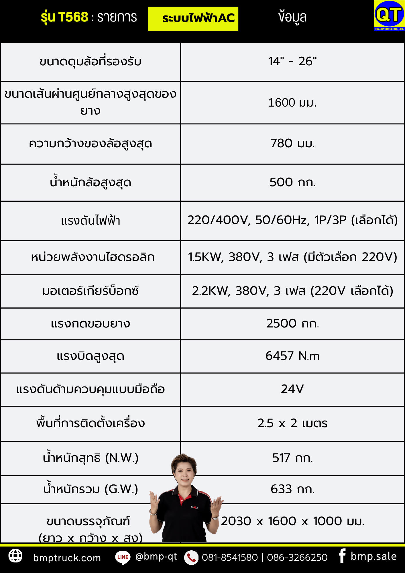 เครื่องถอดใส่ยางรถไถ รุ่น T568