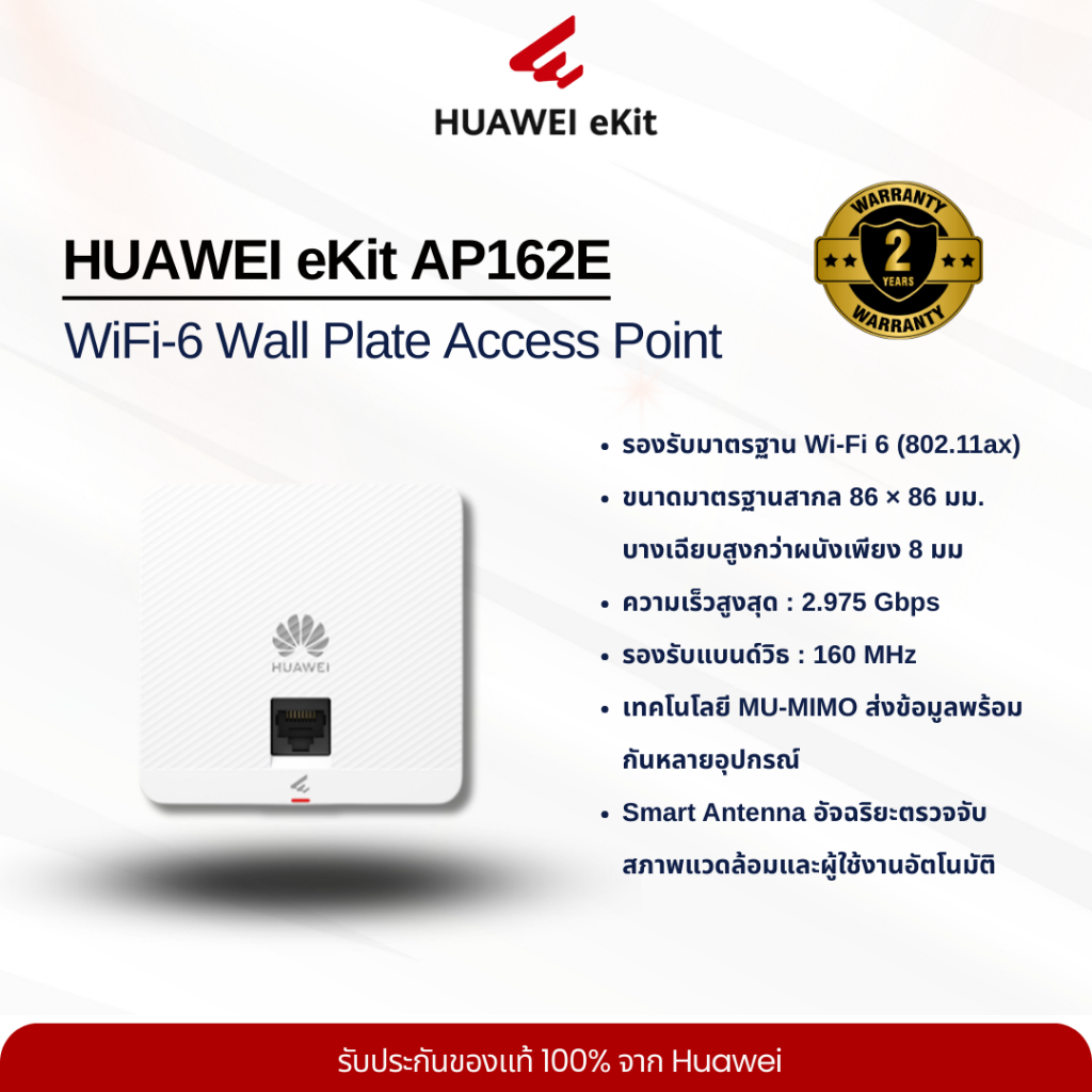 HUAWEI eKit AP162E Wall Plate Access Point Wi-Fi 6
