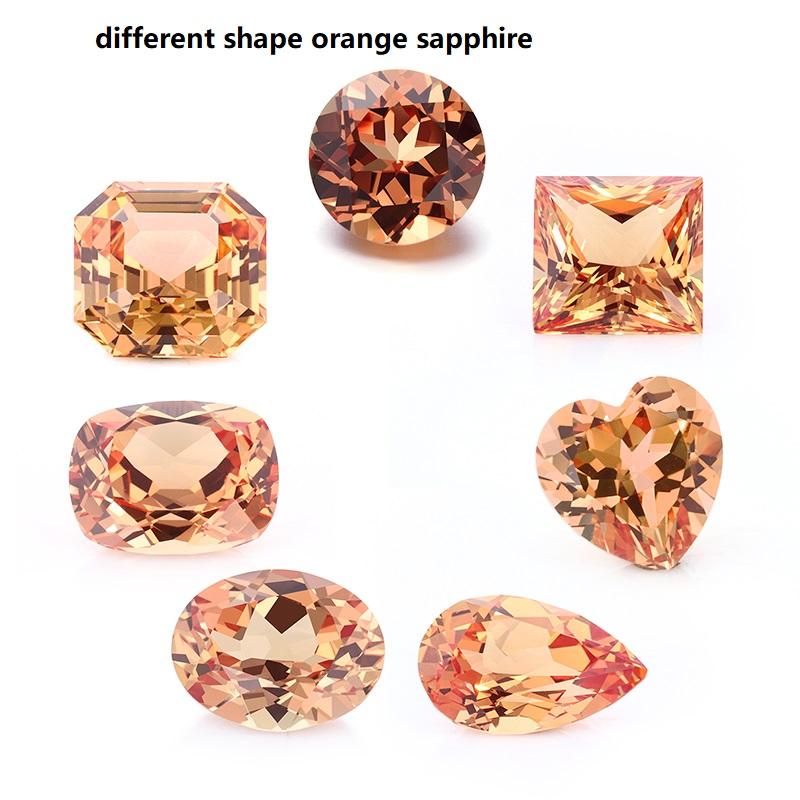 พลอยแซฟไฟร์สีส้มแท้เพาะเลี้ยง