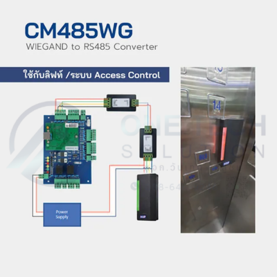Wiegand to RS485 Converter รุ่น CM485WG
