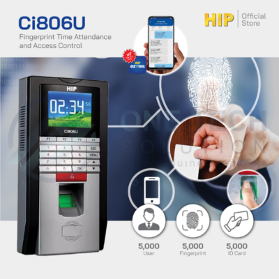 เครื่องสแกนลายนิ้วมือ บัตร และรหัส รุ่น HIP Ci806U