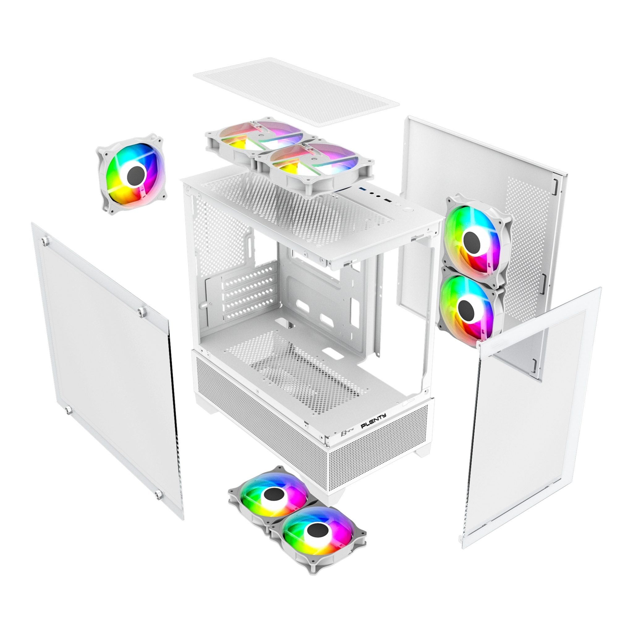 CASE PLENTY GL210M FIX RANIBOW - WHITE (FAN X3)