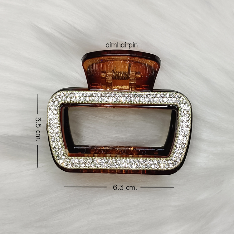 กิ๊บหนีบผมทรงสี่เหลี่ยมประดับเพชรสวยงาม - aimhairpin จำหน่ายกิ๊บติดผมเกาหลีแท้ และเครื่องประดับ ยางรัดผม คาดผมแฟชั่น สร้อยคอ ต่างหู