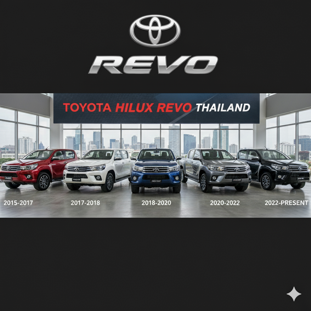แบตเตอรี่รถยนต์ TOYOTA HILUX REVO ทุกรุ่น (FB, GS, 3K, YUASA) ขั้วจม LN Type คุณภาพสูง