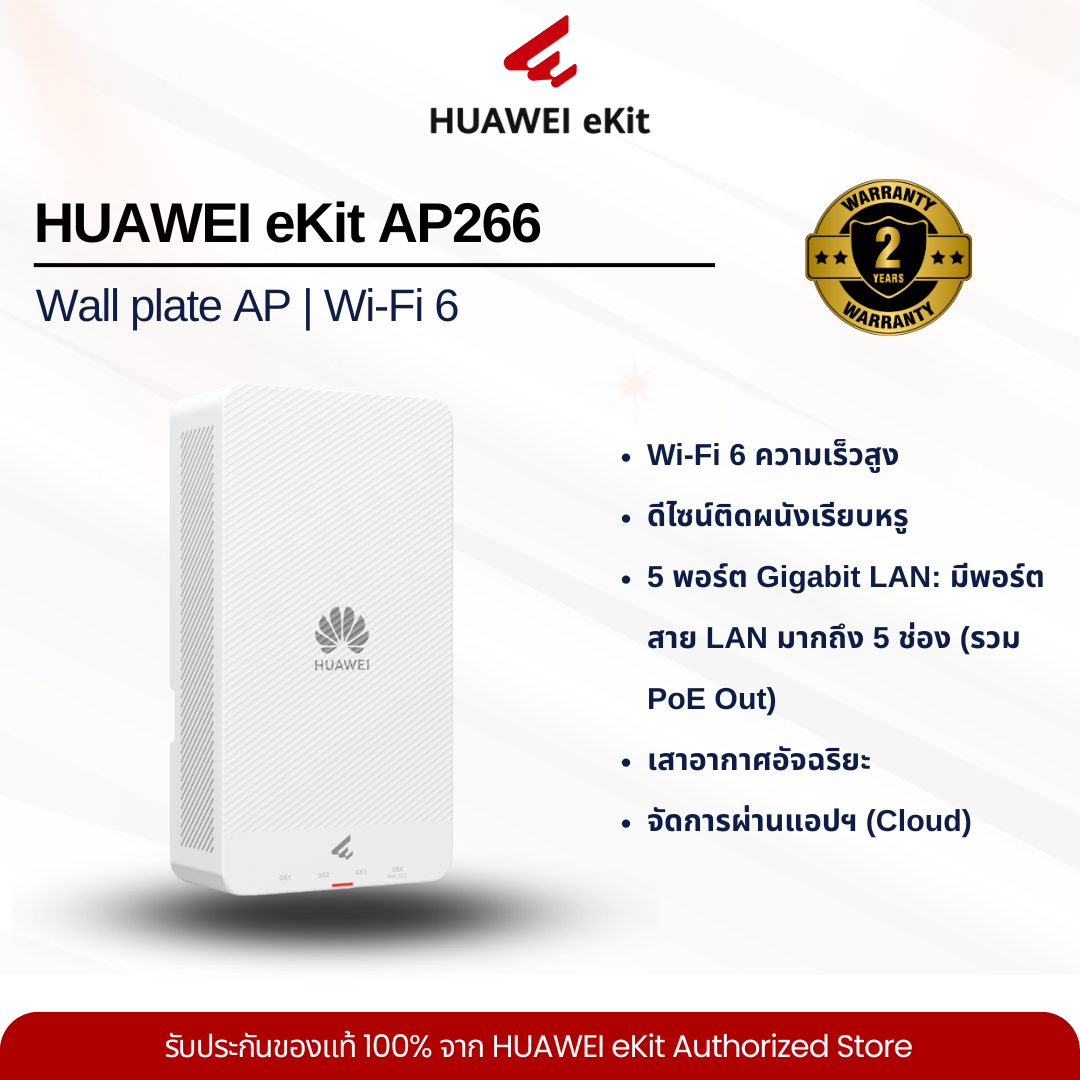 HUAWEI eKit AP266 Wall plate Access Point Wi-Fi 6