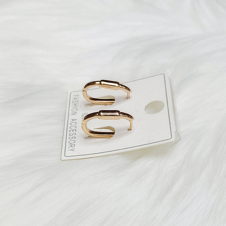 ต่างหูห่วงแฟชั่น สีโรสโกลด์ - aimhairpin จำหน่ายกิ๊บติดผมเกาหลีแท้ และเครื่องประดับ ยางรัดผม คาดผมแฟชั่น สร้อยคอ ต่างหู