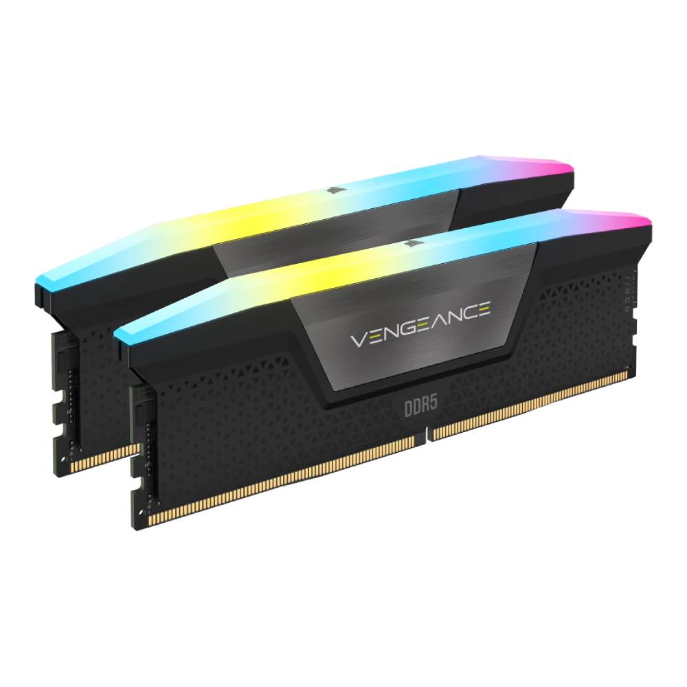 DDR5-PC CORSAIR VENGEANCE RGB 32/5600MHz (16*2) CL40-40-40-77 1.25V - BLACK