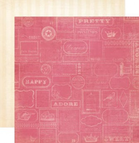 กระดาษ scrapbook MME-HappilyEverAfter12x12Doubble side(ลาย2ด้าน ด้านละแบบ) แบรนด์นำเข้าจากUSA