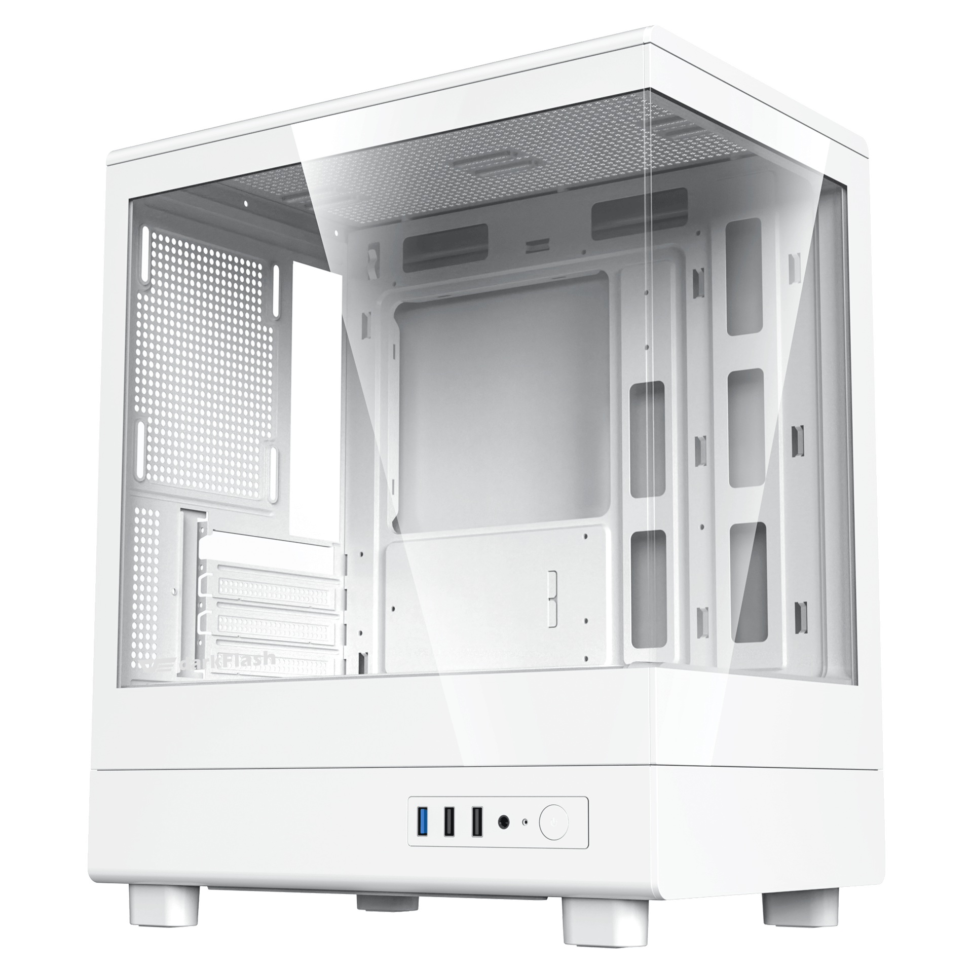 CASE DARKFLASH DB330M MESH - WHITE (With 1-FAN ARGB)