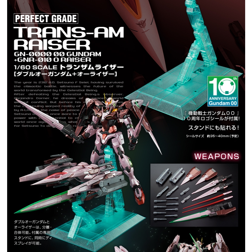 PG PREMIUM BANDAI Gundam OO Raiser TRANS-AM