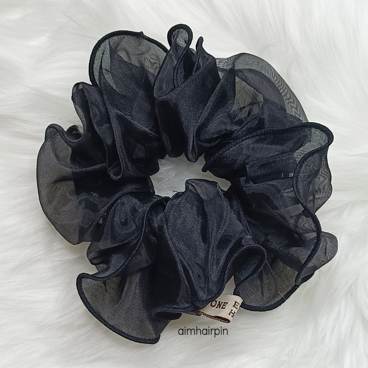 ยางรัดผมเอวัน A-One ผ้าแก้วกุ๊นขอบ