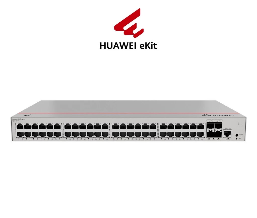 HUAWEI eKit S220-48P4X L2-Manage PoE+ Switch 48GB BASE-T ports (380W PoE+) SFP+ 4 ports 10GE, built-in AC power