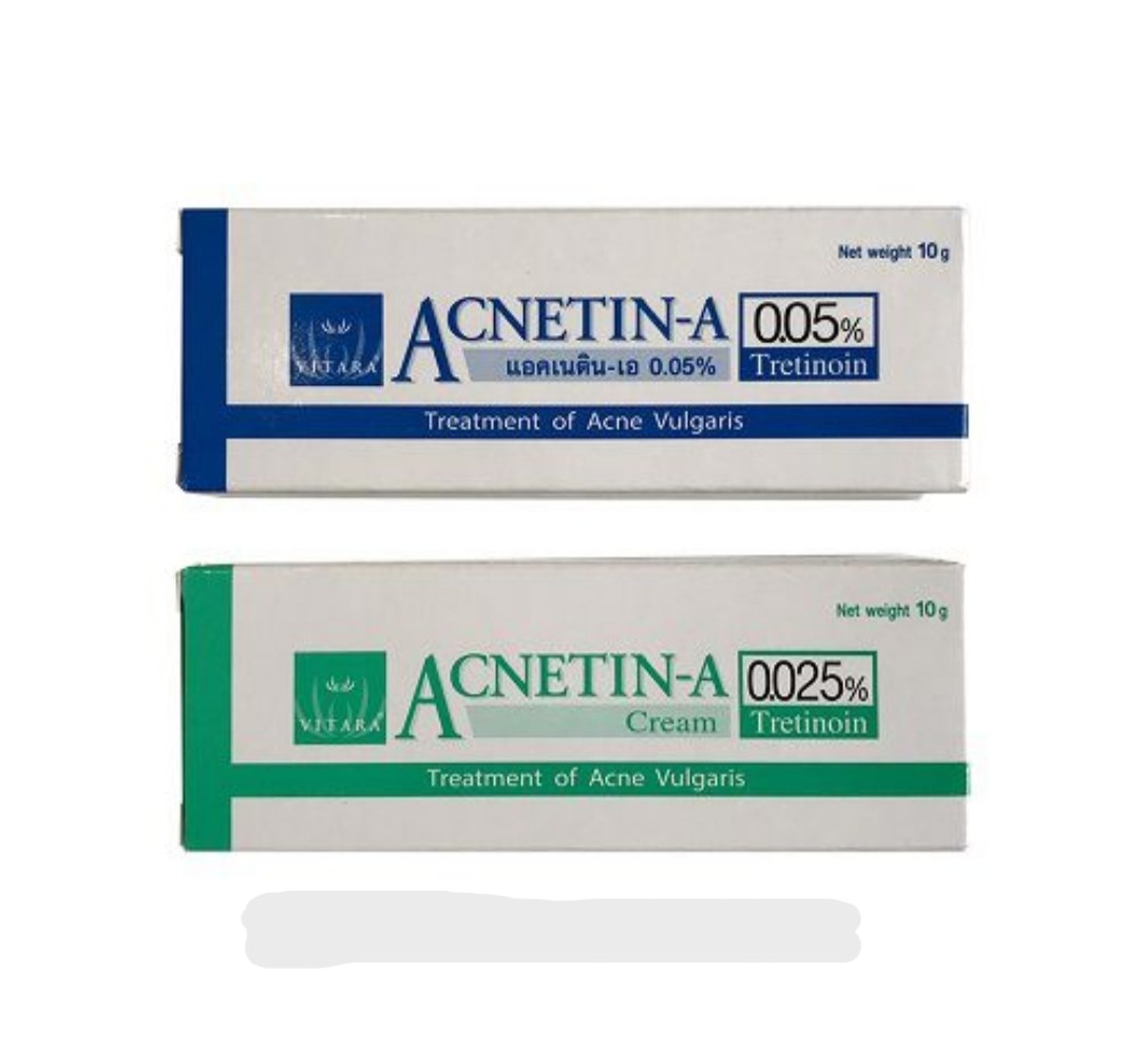 ACNETIN-A ขนาด 10g สูตรเดียวกับ เรติน-เอ [มี 2 ความแรง] สำหรับสิวอุดตัน