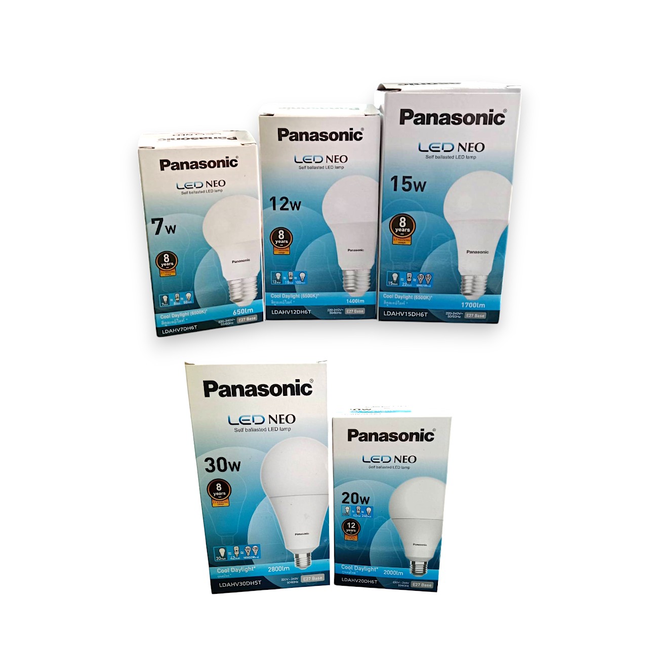 หลอดไฟ LED Panasonic Cool Daylight E27 ขนาด 7w / 12w / 15w / 20w / 30w