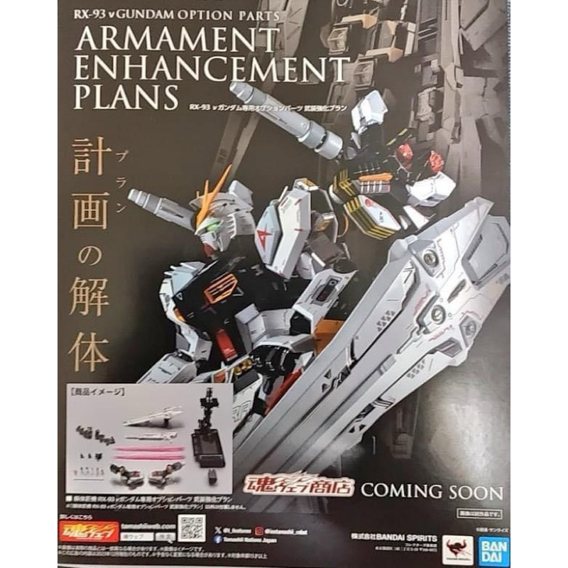 [PRE-ORDER] PREMIUM BANDAI Metal Structure Kaitai-Shou-Ki RX-93 νGundam Option Parts Armament Enhancement Plans