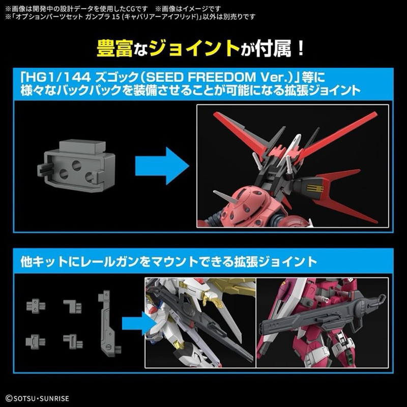 HG BANDAI Option Parts Set Gunpla 15 (Cavalier Aifrid)