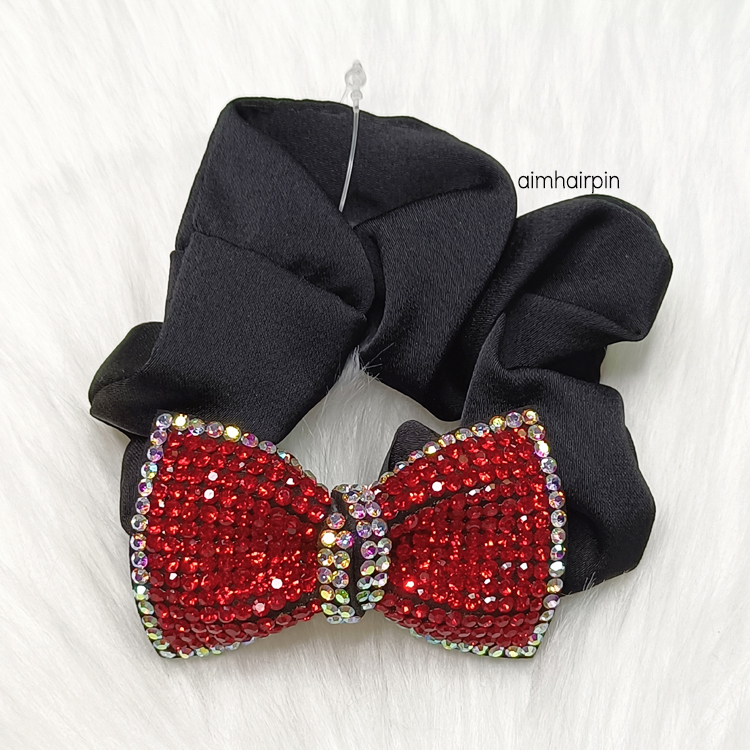 ยางรัดผมติดโบว์เพชร สวยมาก - aimhairpin จำหน่ายกิ๊บติดผมเกาหลีแท้ และเครื่องประดับ ยางรัดผม คาดผมแฟชั่น สร้อยคอ ต่างหู