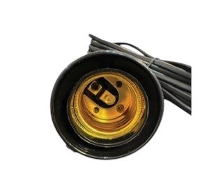 ขั้วห้อยฉีดหุ้มกันน้ำE27+พร้อมสายไฟ 3เมตร Maxlightzo