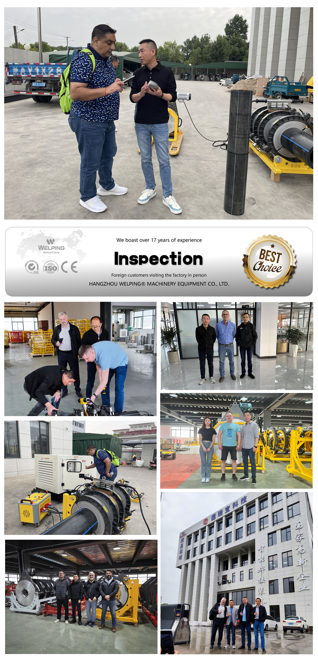 เครื่องเชื่อมท่อ Welping รุ่น WP250C Mnaual (มือหมุน) ขนาดที่เชื่อม 63mm-250mm