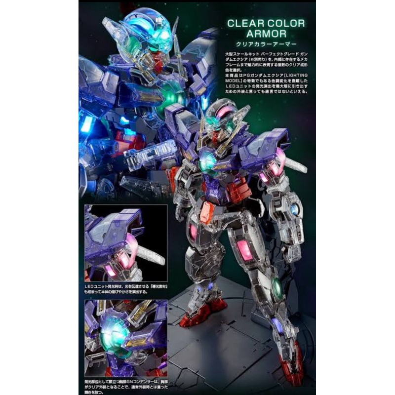PG PREMIUM BANDAI Clear Color Body for GN-0001 Gundam Exia