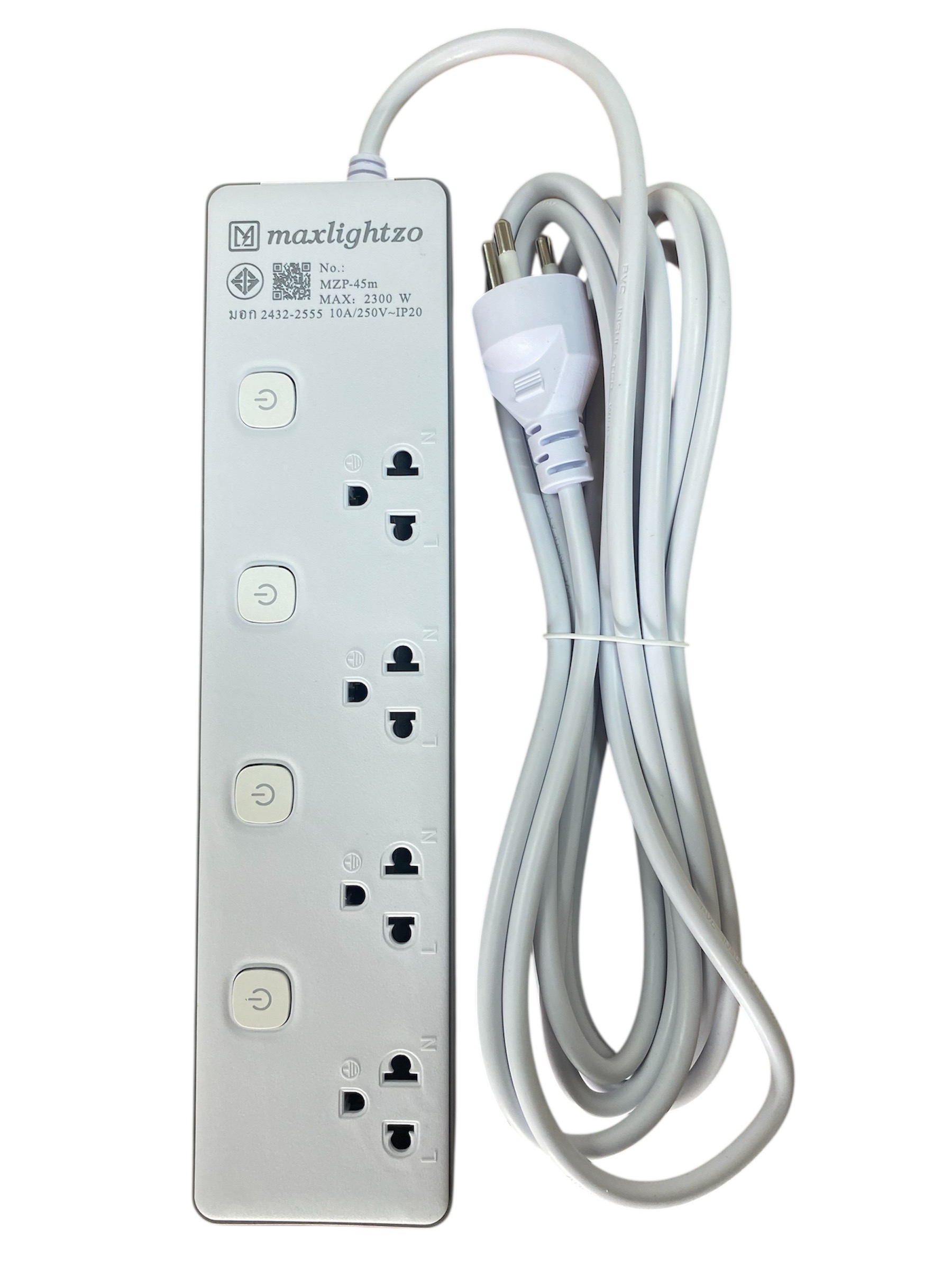 รางปลั๊ก MZP 4ที่ 5เมตร Max Lightzo