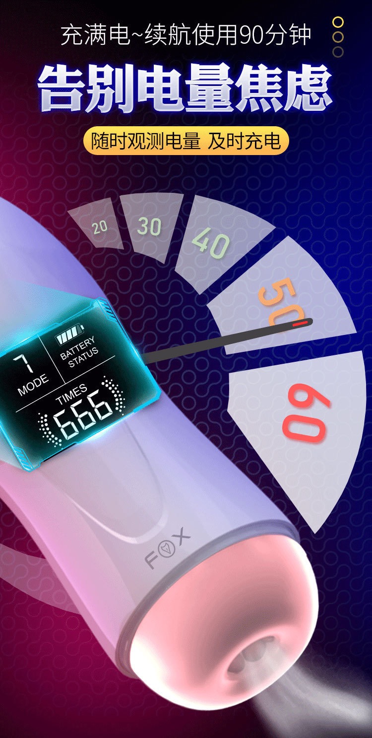 จิ๋มกระป๋องรุ่น FOX แบบชักออโต้อัตโนมัติชาร์จแบต(ปรับ 8 ระดับ,มีเสียงคราง)