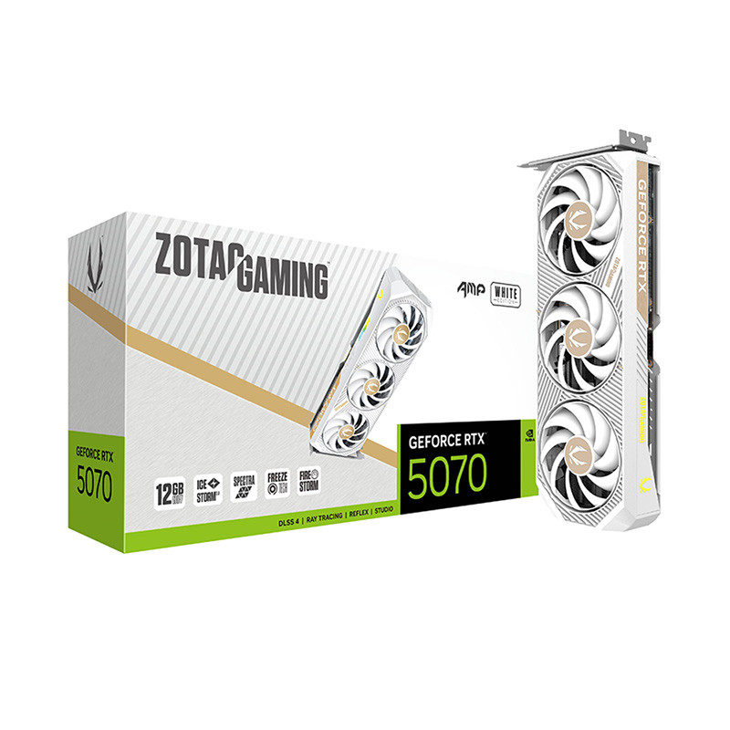ZOTAC GAMING GEFORCE RTX 5070 AMP WHITE EDITION - 12GB GDDR7 192BIT