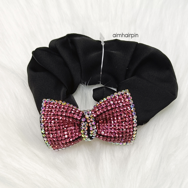 ยางรัดผมติดโบว์เพชร สวยมาก - aimhairpin จำหน่ายกิ๊บติดผมเกาหลีแท้ และเครื่องประดับ ยางรัดผม คาดผมแฟชั่น สร้อยคอ ต่างหู