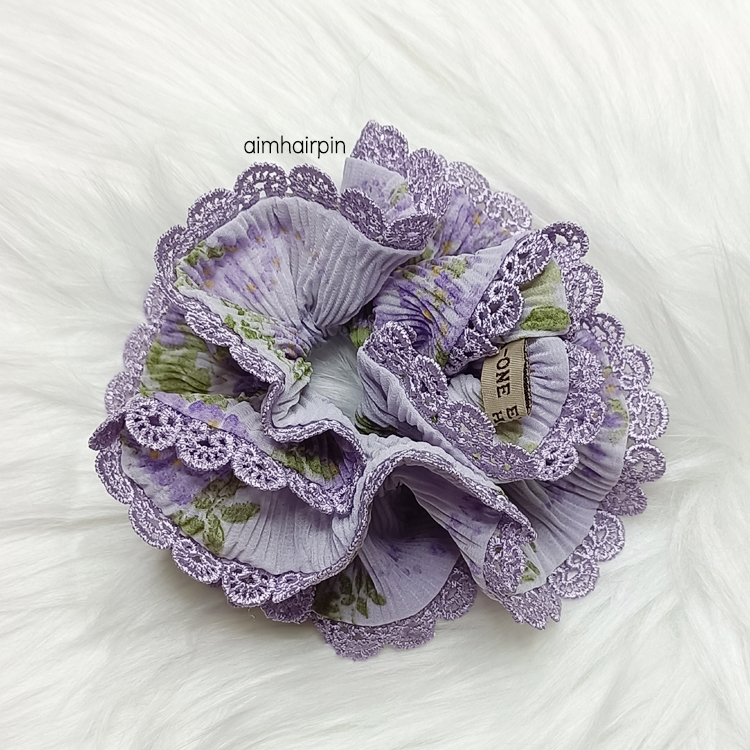 ยางรัดผมเอวัน แต่งขอบลูกไม้ A-One มีให้เลือก 22 ลาย - aimhairpin จำหน่ายกิ๊บติดผมเกาหลีแท้ และเครื่องประดับ ยางรัดผม คาดผมแฟชั่น สร้อยคอ ต่างหู