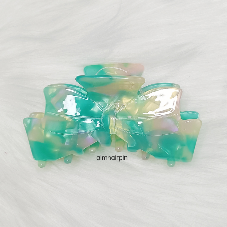 กิ๊บทรงโบว์ งานอะคริลิค ลายหินอ่อน - aimhairpin จำหน่ายกิ๊บติดผมเกาหลีแท้ และเครื่องประดับ ยางรัดผม คาดผมแฟชั่น สร้อยคอ ต่างหู