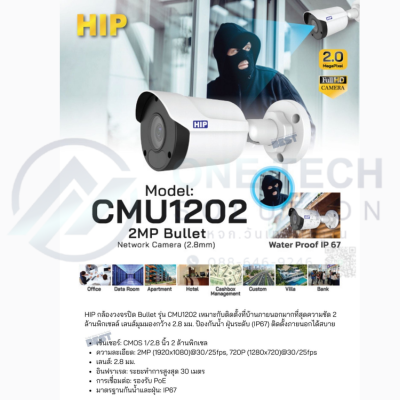 CMU1202 (2.8mm) IP Camera (HIP)