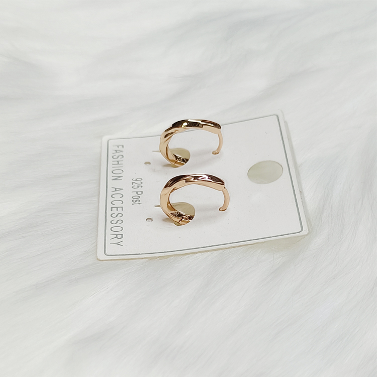 ต่างหูห่วง เกลียว ทรงกลม สีโรสโกลด์ - aimhairpin จำหน่ายกิ๊บติดผมเกาหลีแท้ และเครื่องประดับ ยางรัดผม คาดผมแฟชั่น สร้อยคอ ต่างหู