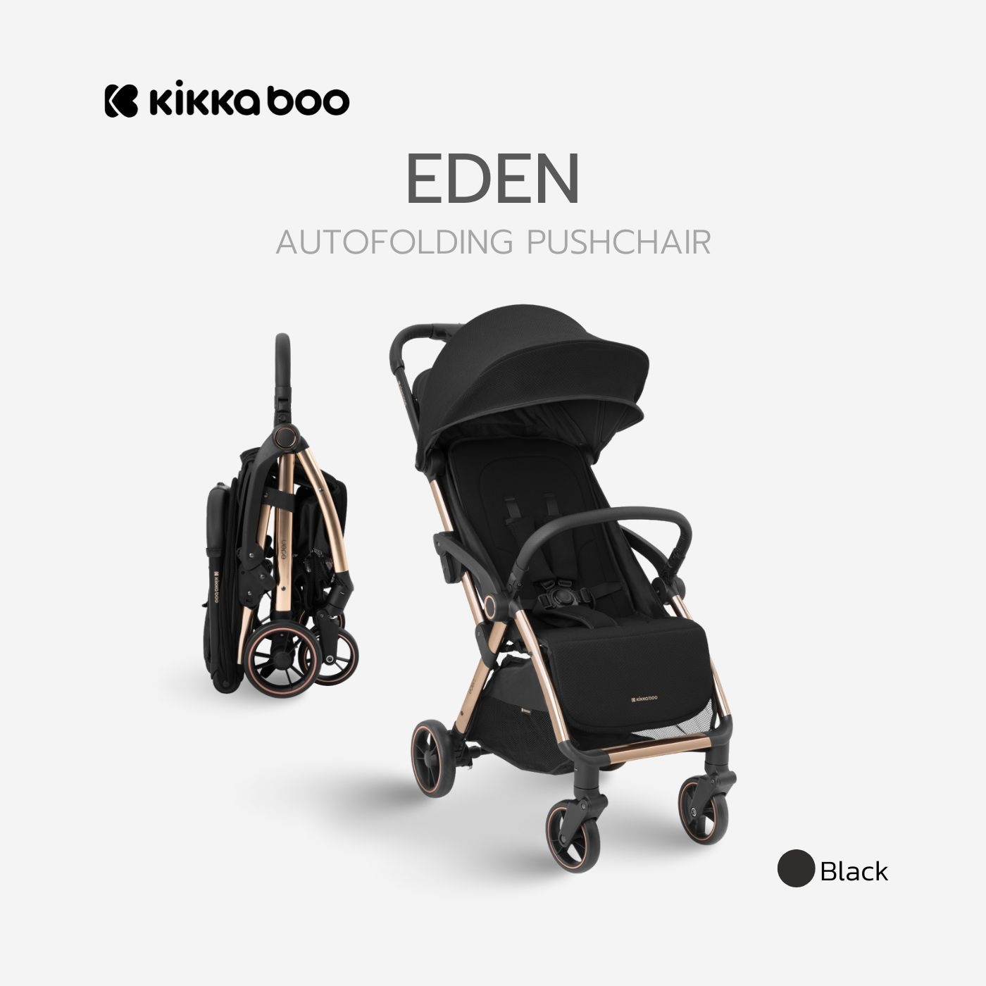 รถเข็นเด็กแรกเกิด Kikkaboo รุ่น Eden พับเล็กขึ้นเครื่องได้