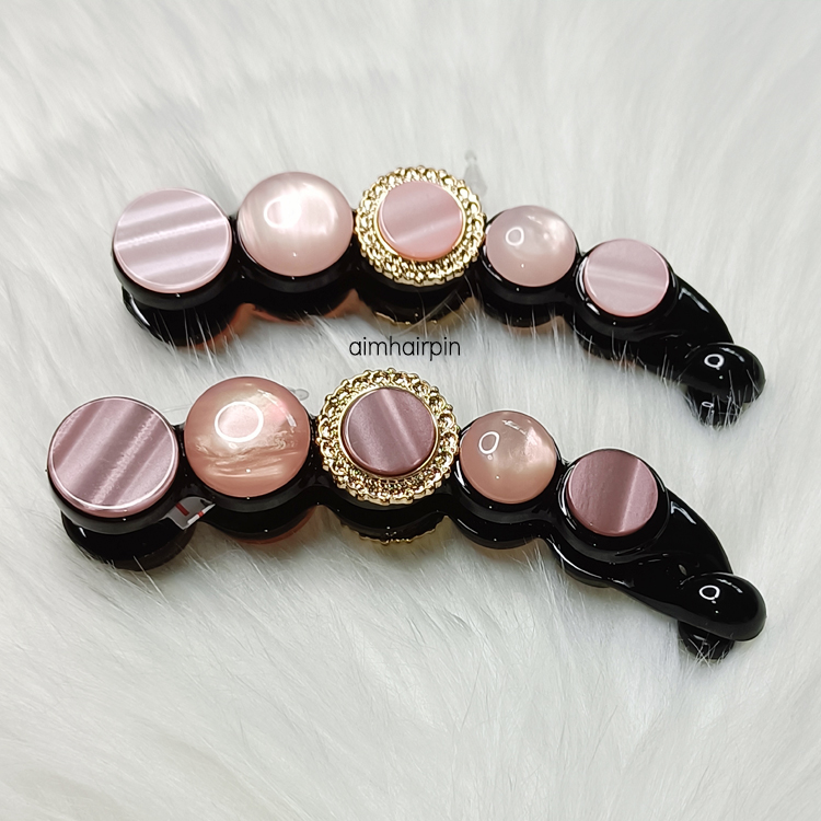 กิ๊บกล้วยงานเกาหลีแท้ แต่งอะไหล่ ลายหินอ่อน ไซส์ 10 cm. มี 2 สี - aimhairpin จำหน่ายกิ๊บติดผมเกาหลีแท้ และเครื่องประดับ ยางรัดผม คาดผมแฟชั่น สร้อยคอ ต่างหู