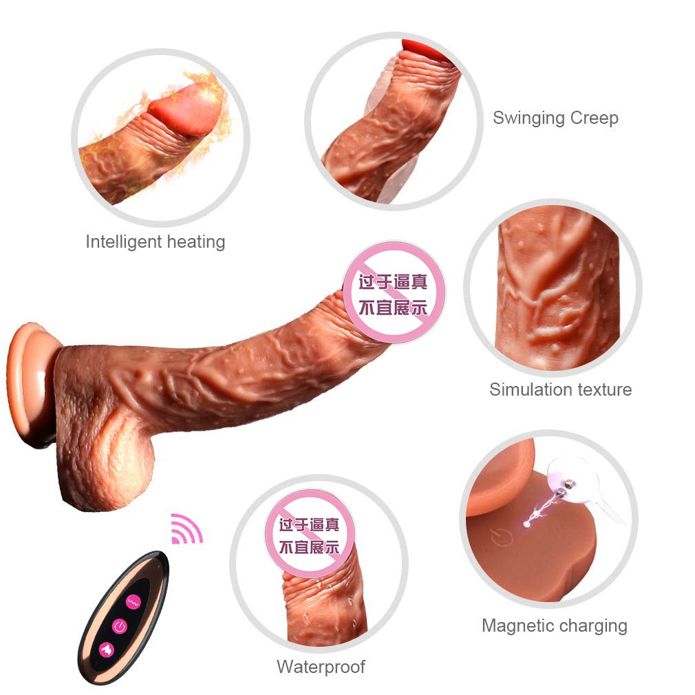 ดิลโด้ไร้สายเกรด Premium ไร้สาย (ชักเข้าออก 10 โหมด)