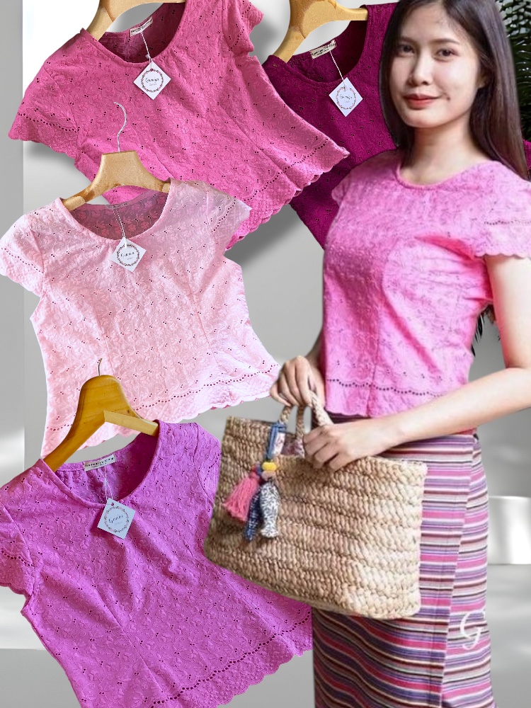 เสื้อกาสะลองคำ สีบานเย็น สีปูน สีกลีบบัว ชีชมพูอ่อน สีมังคุด