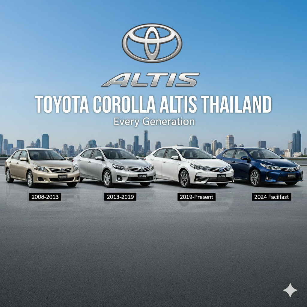 แบตเตอรี่รถยนต์ TOYOTA COROLLA ALTIS (โตโยต้า โคโรลล่า อัลติส) ทุกรุ่น ทุกปี