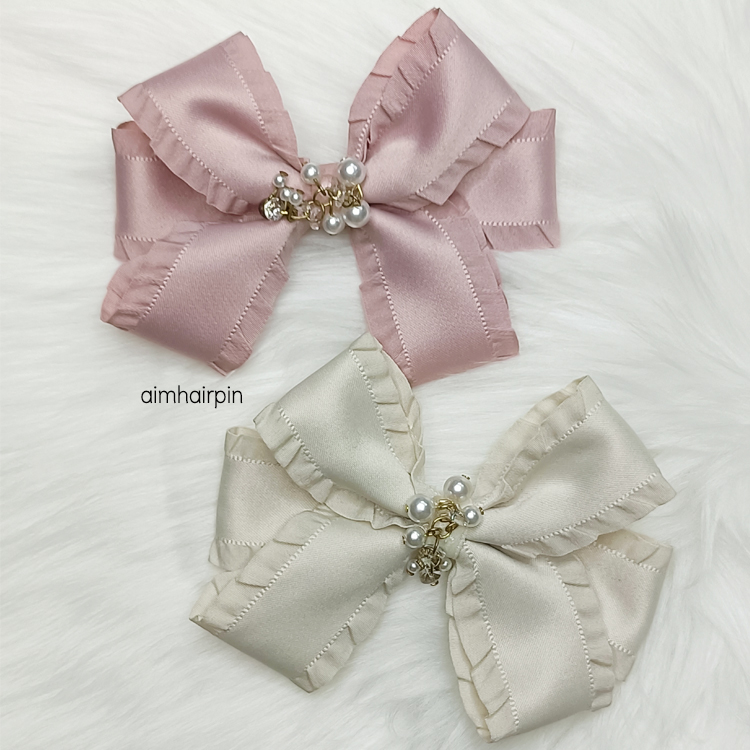 กิ๊บสปริงทรงโบว์ สไตล์สาวหวาน - aimhairpin จำหน่ายกิ๊บติดผมเกาหลีแท้ และเครื่องประดับ ยางรัดผม คาดผมแฟชั่น สร้อยคอ ต่างหู