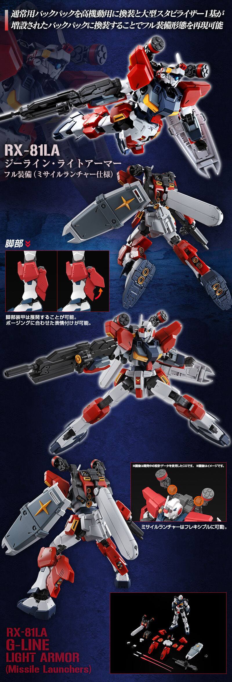 HG PREMIUM BANDAI RX-81LA G-Line Light Armor