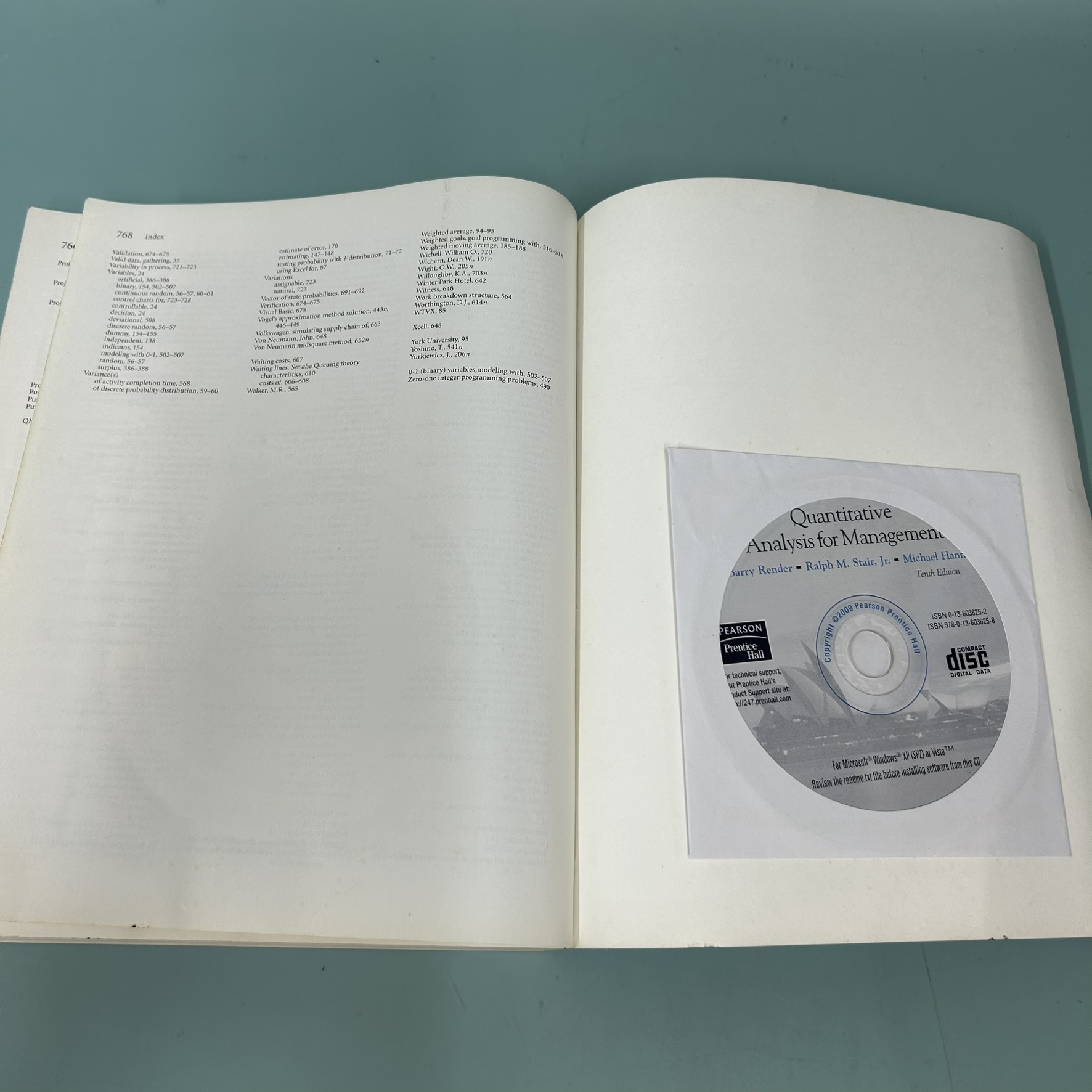 Quantitative Analysis for Management / Pre-Owned / Barry Render/ Pearson / Non-Fiction