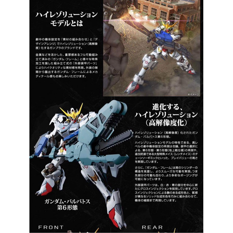 HiRM BANDAI ASW-G-08 Gundam Barbatos 6th Form Hi-Resolution Model